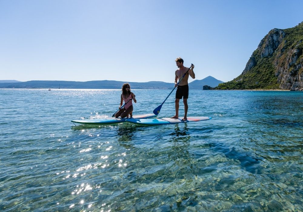 Paddle boarding in Costa Navarino