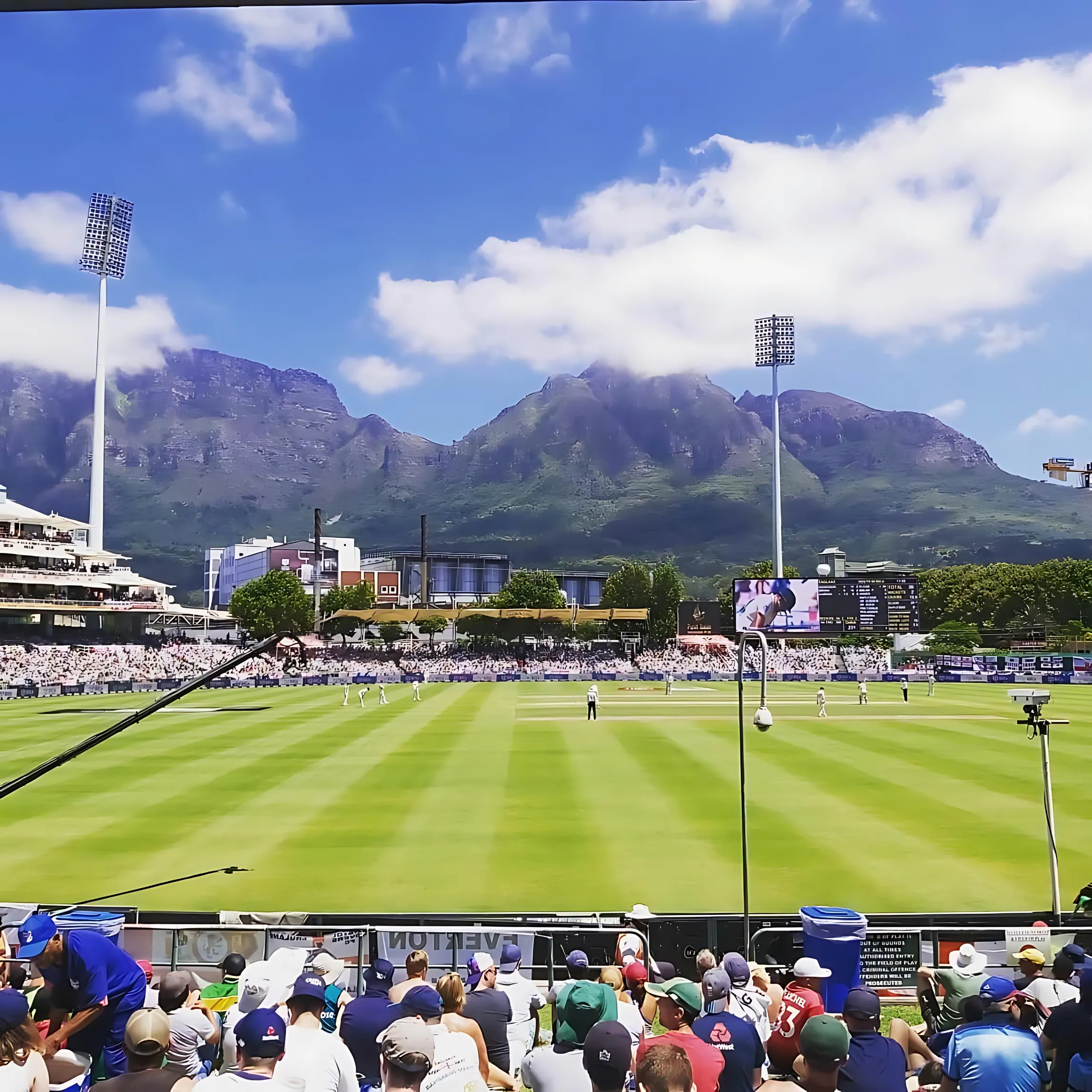 Newlands Cricket Ground with Table Mountain in the background