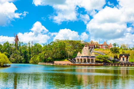 Grand Bassin Lake, an important Hindu landmark in Mauritius