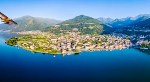 Seaplane Flight Over Lake Como