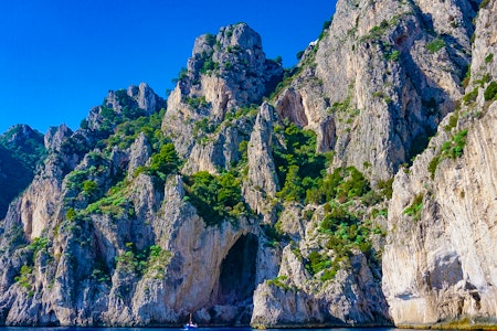 The White Grotto of the island of Capri, Italy