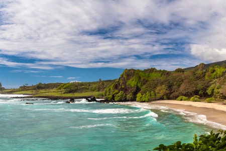 Beautiful Hamoa beach near Hana, Maui, Hawaii