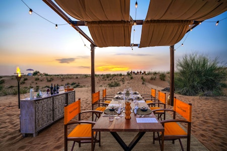 View of the desert, Veuve Clicquot Desert Dining Experience