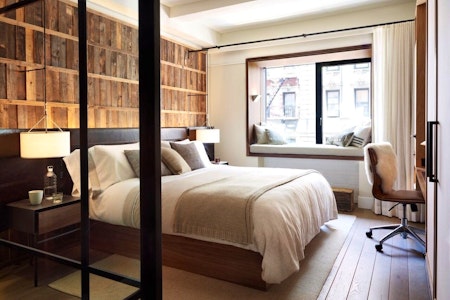 Guest bedroom at 1 Hotel Central Park