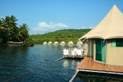 Exterior view of 4 Rivers Floating Lodge, Cambodia