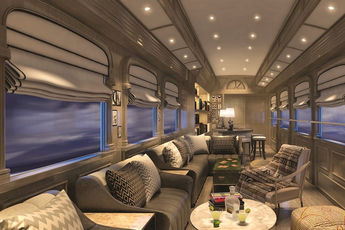 living room area, Andean Explorer, A Belmond Train, Peru