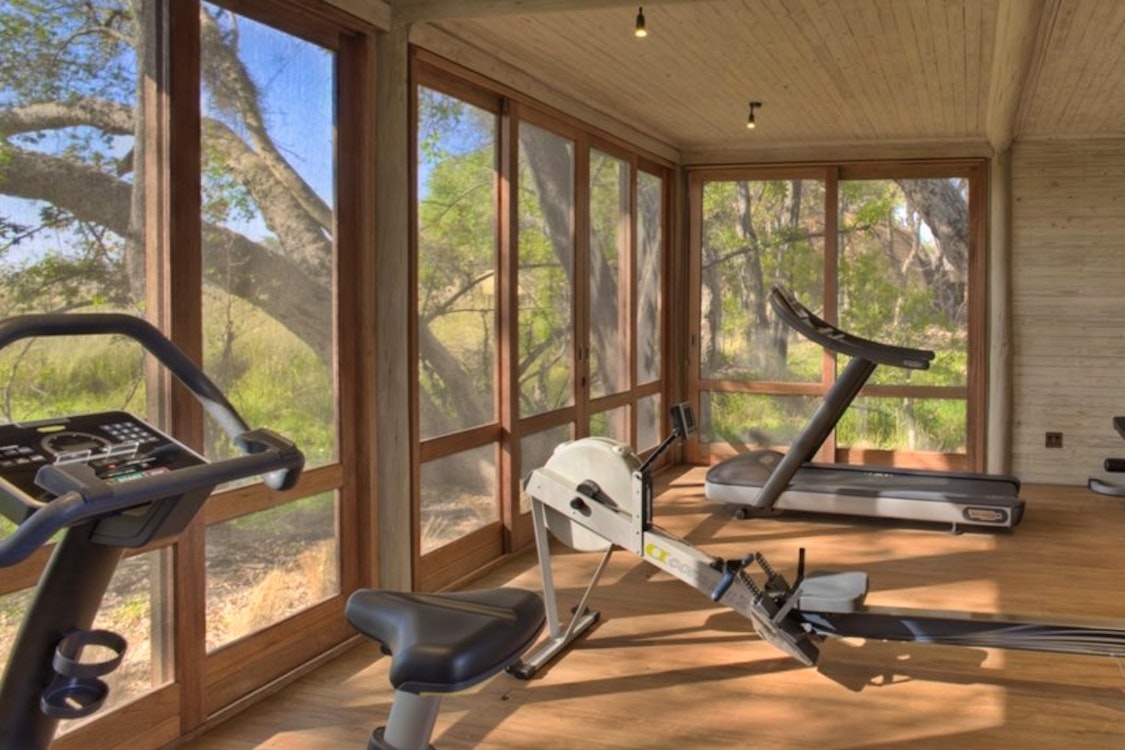 Gym at &Beyond Sandibe Okavango Safari Lodge