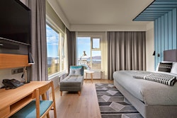 King Premium Room with Sea View, Canopy by Hilton Reykjavik Hotel, Iceland