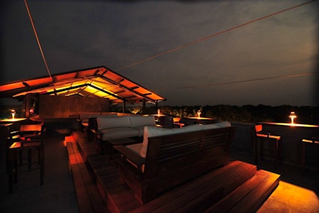 Observation deck at night at Cinnamon Wild, Sri Lanka
