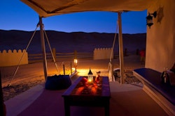 Private tent patio, Desert Nights Camp