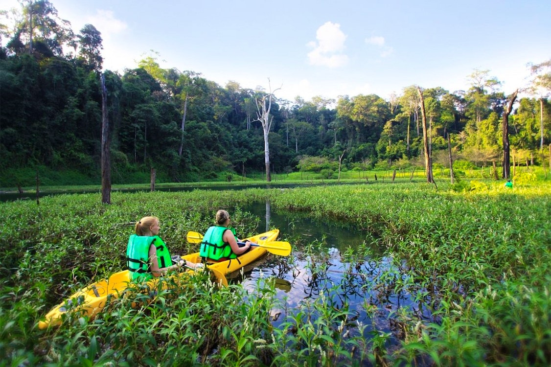 Lake activity at Elephant Hills Rainforest Camp