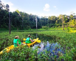 Lake activity at Elephant Hills Rainforest Camp