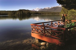 Sundeck on Lac Beauvert at Fairmont Jasper Park Lodge