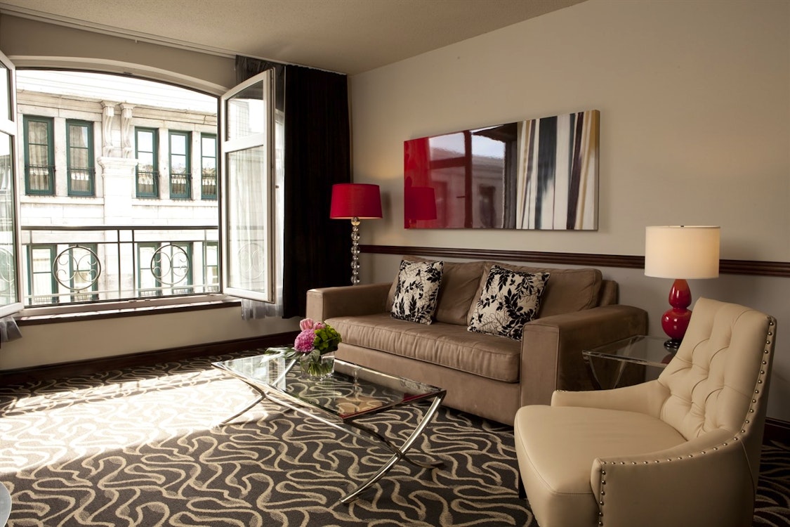 Deluxe Suite Living Room at Le Saint-Sulpice, Montreal