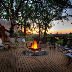 Campfire at Okuti Camp