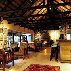 Interior lounge area at Sabi Sabi Bush Lodge, South Africa