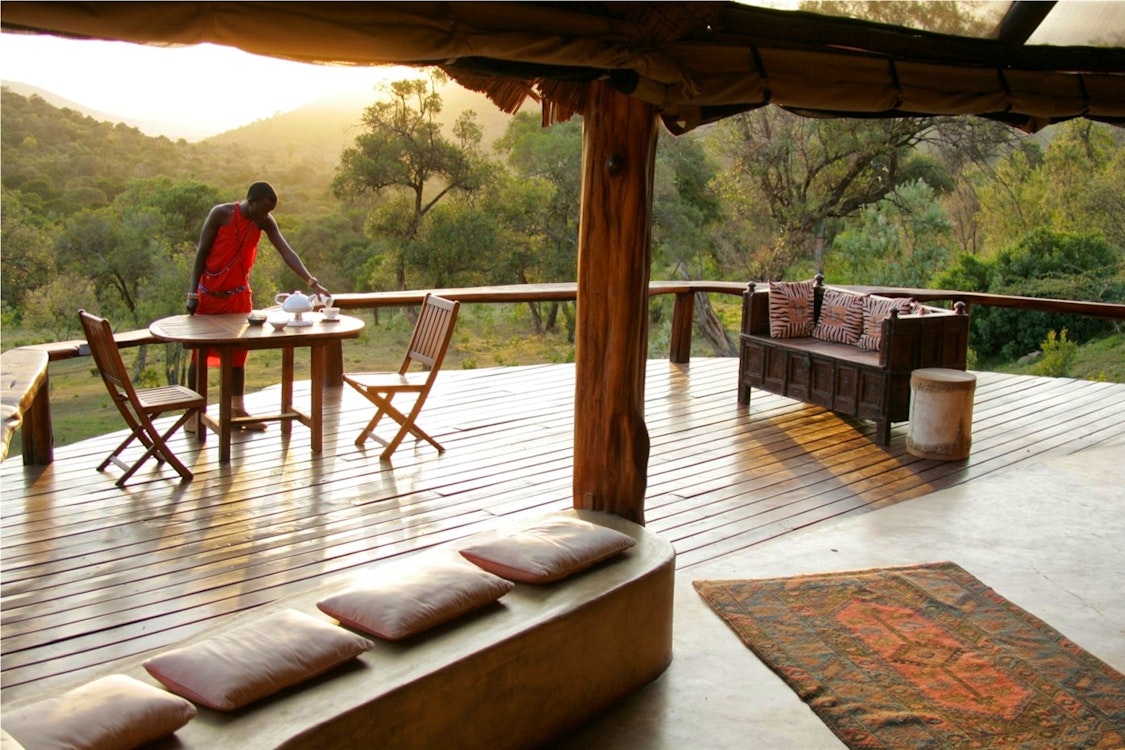 Dining area at Saruni Mara Lodge