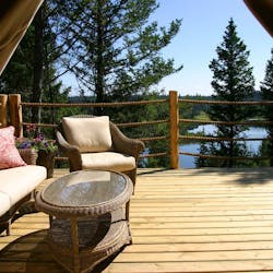 Balcony at Siwash Lake Ranch
