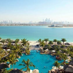 Pool and beach area at Sofitel The Palm, Dubai