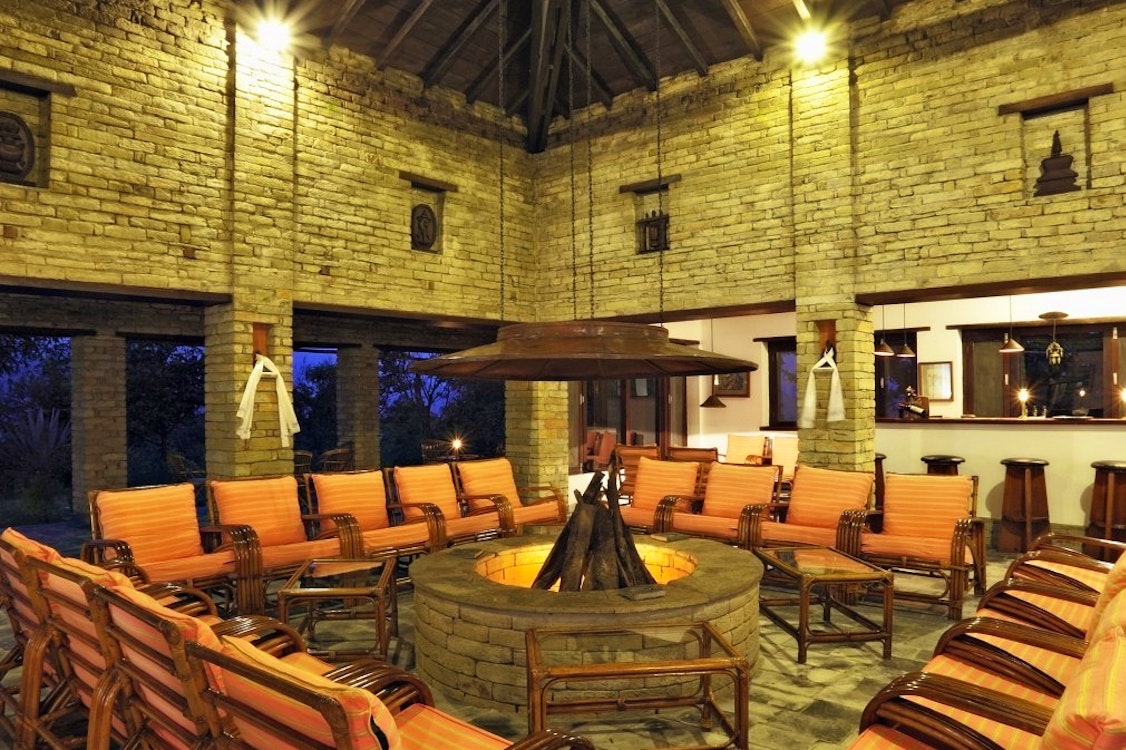 Lounge area at Tiger Mountain Lodge, Nepal
