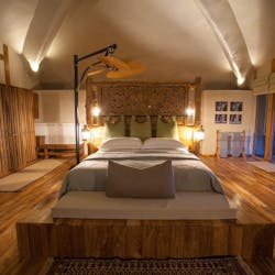 Master bedroom at Chena Huts, Sri Lanka