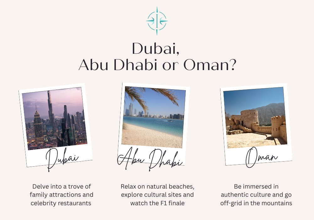Dubai vs Abu Dhabi vs Oman