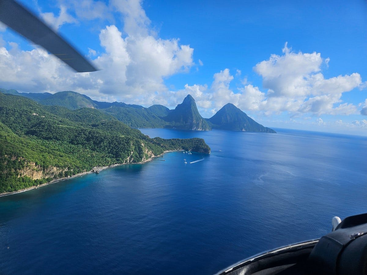 St Lucia Island Tour by Helicopter