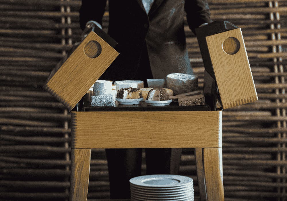 Cheese cart at COMO Le Montrachet
