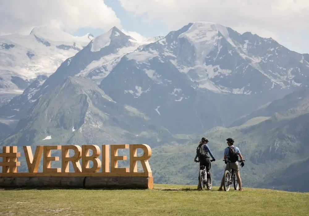 Mountain biking at The Lodge, Verbier