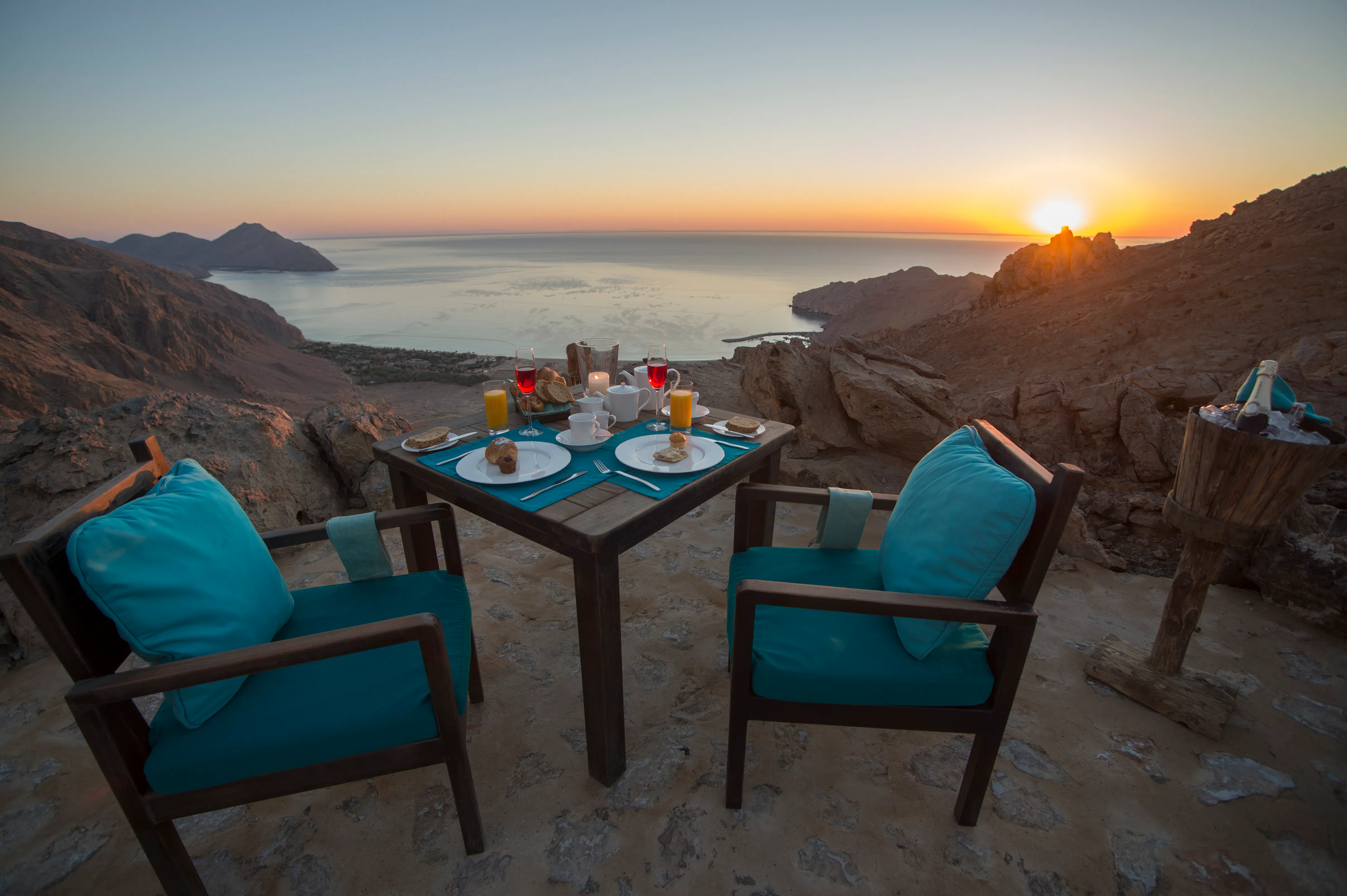 anchor and dhow breakfast Zighy Six Hotel Review Senses Oman  Bay