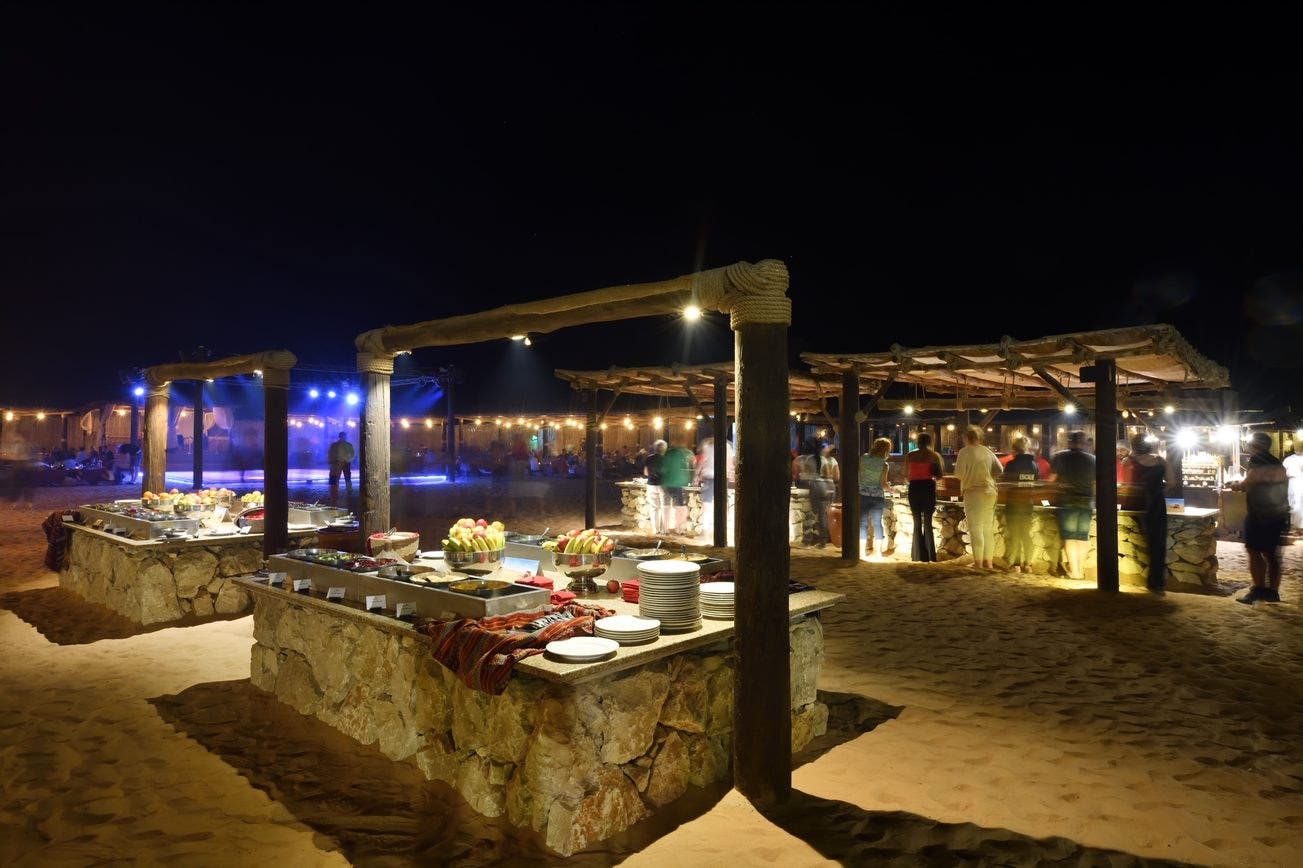 Outdoor buffet dinner