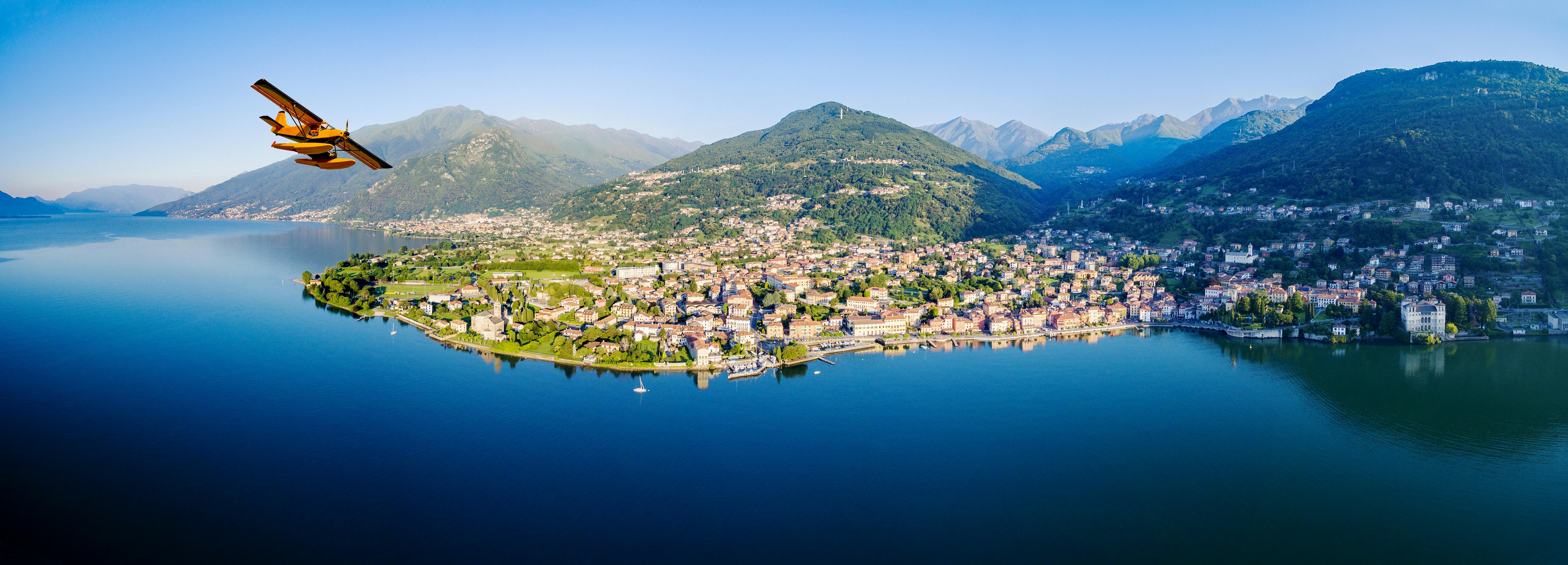 Seaplane Flight Over Lake Como