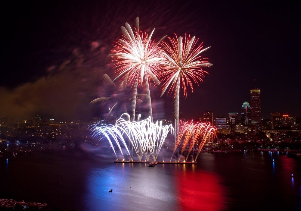 4th July Fireworks, Charles River, Boston