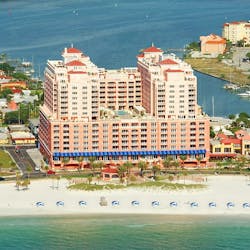 Aerial View of Hyatt Regency Clearwater Beach Resort and Spa, Florida